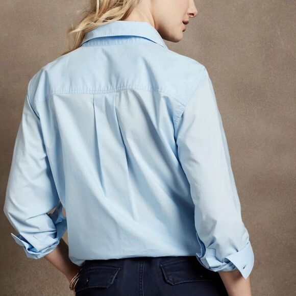 Banana Republic CLASSIC COTTON SHIRT Light Purple s nwt - Picture 5 of 10